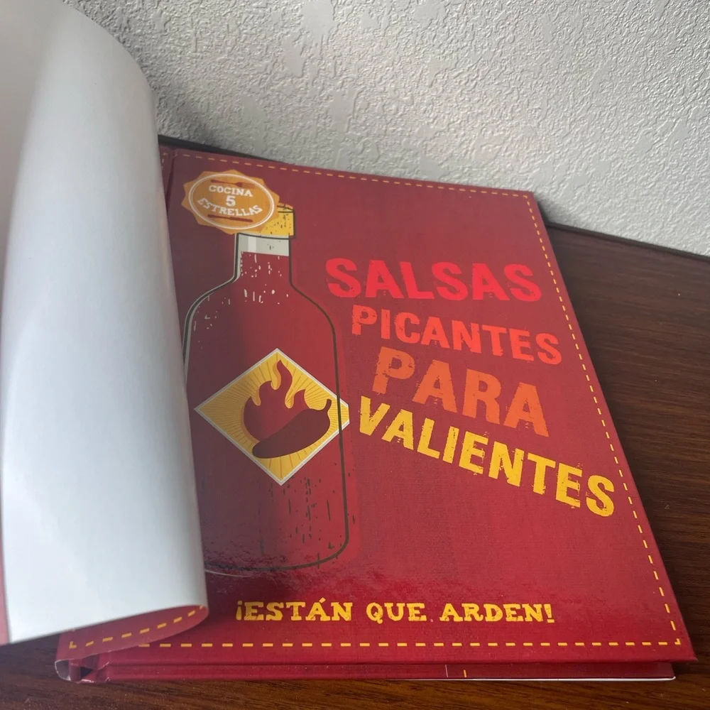Salsas picantes para valientes Spanish hot spicy recipe hardcover‎ book Hispanic